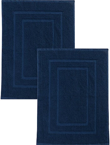Lot de 2 tapis de bain 50x70 cm éponge
