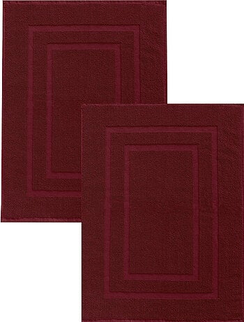 Lot de 2 tapis de bain 50x70 cm éponge