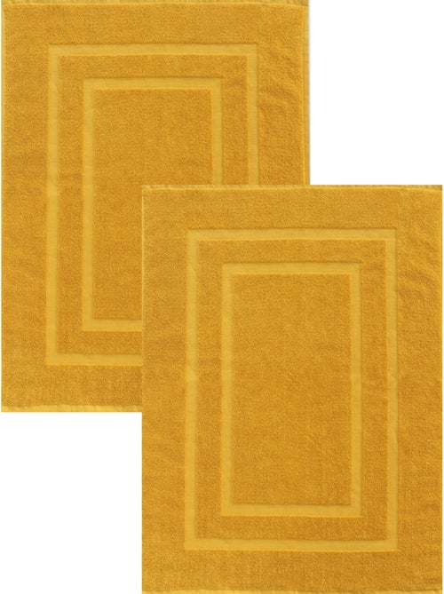 Lot de 2 tapis de bain 50x70 cm éponge - Kiabi Lot de 2 tapis de bain 50x70 cm éponge - Kiabi