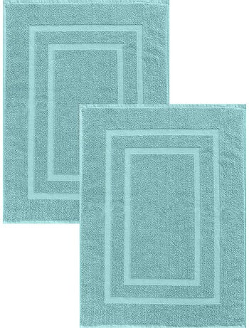 Lot de 2 tapis de bain 50x70 cm éponge
