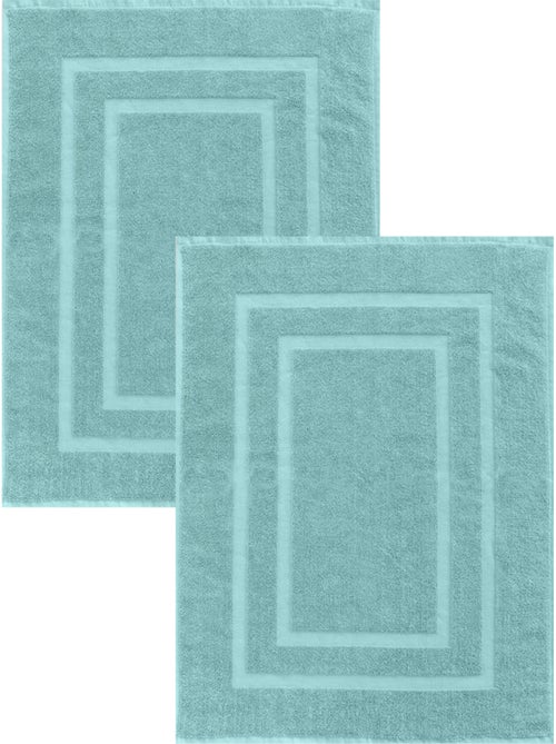 Lot de 2 tapis de bain 50x70 cm éponge - Kiabi Lot de 2 tapis de bain 50x70 cm éponge - Kiabi