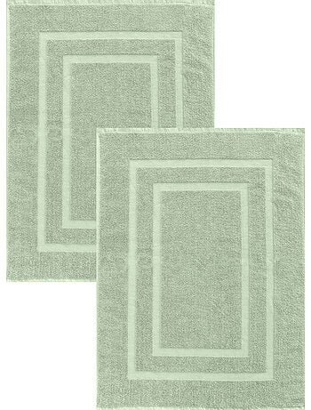 Lot de 2 tapis de bain 50x70 cm éponge