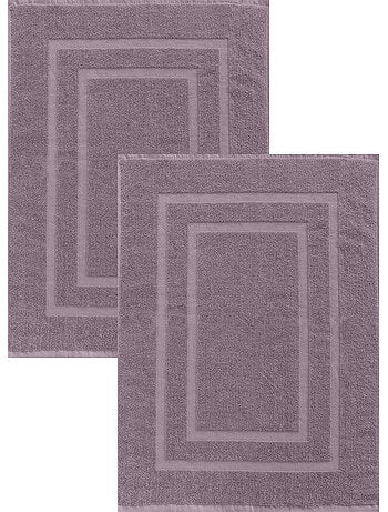 Lot de 2 tapis de bain 50x70 cm éponge