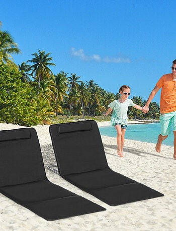 Lot de 2 tapis de plage rembourré