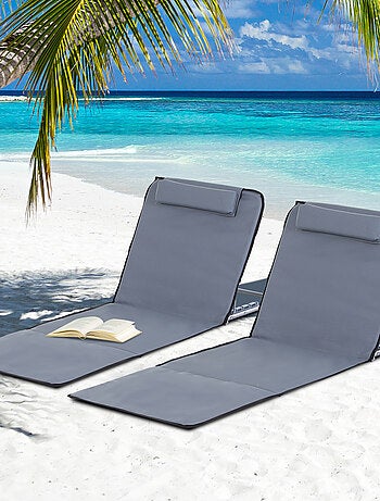 Lot de 2 tapis de plage rembourré