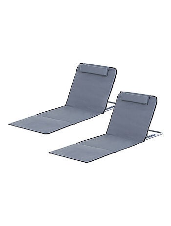 Lot de 2 tapis de plage rembourré sac transport inclus