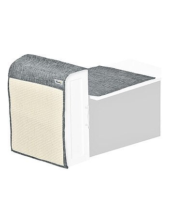 Lot de 2 tapis griffoir grattoir chat de canapé sol ou mur sisal gris