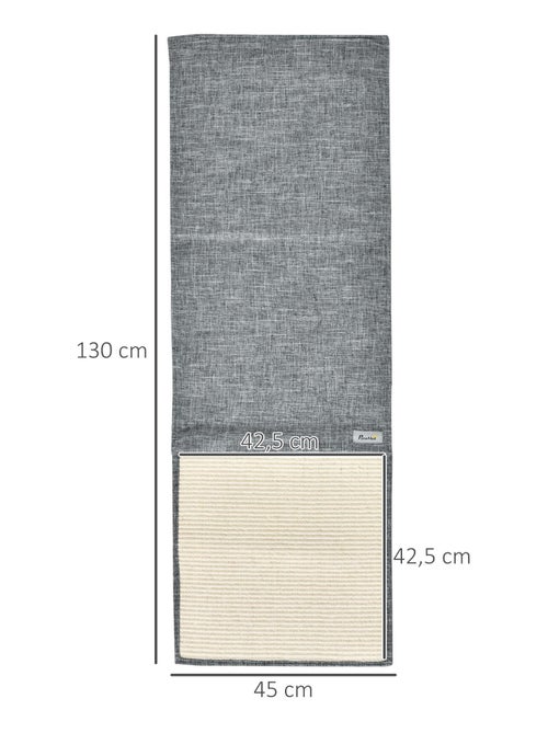 Lot de 2 tapis griffoir grattoir chat de canapé sol ou mur sisal gris - Kiabi