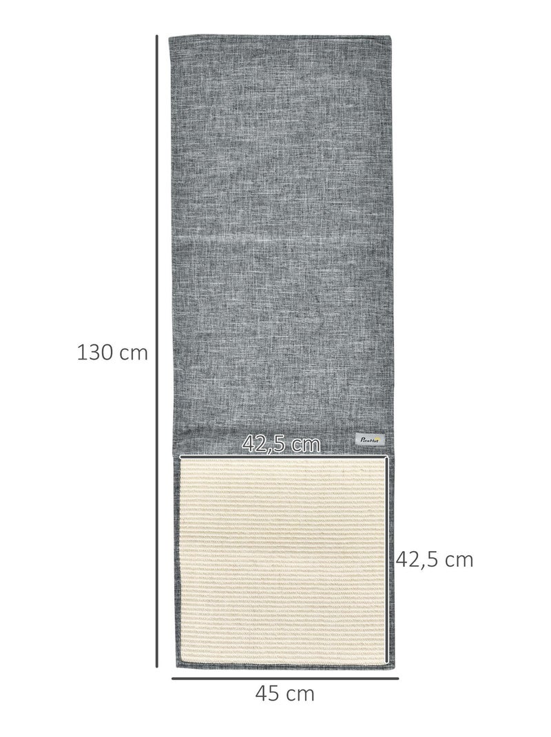 Lot de 2 tapis griffoir grattoir chat de canapé sol ou mur sisal gris Gris - Kiabi