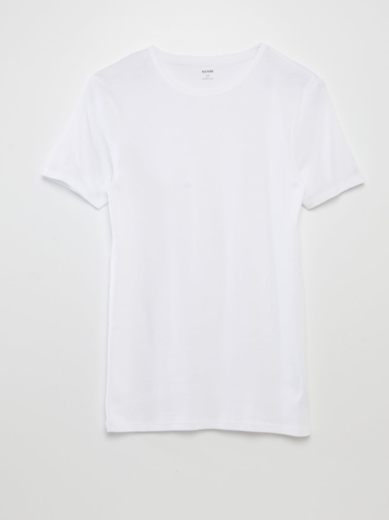 Lot de 2 tee-shirt basiques blanc - Kiabi