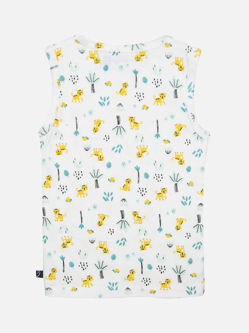 LOT DE 2 TEE SHIRT GILBERTO BEBE Blanc Jaune - Kiabi