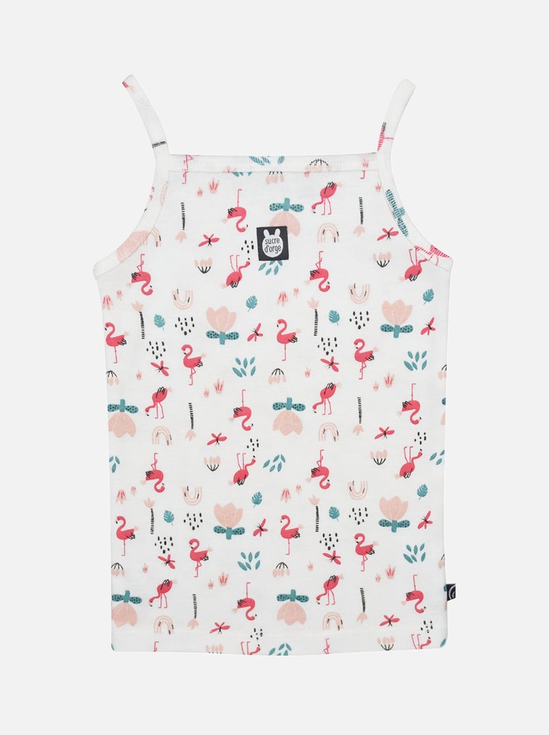 LOT DE 2 TEE SHIRT GUERLINE BEBE Blanc Rose - Kiabi
