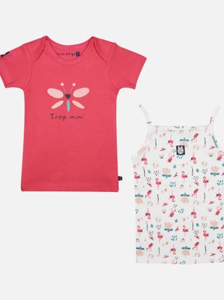 LOT DE 2 TEE SHIRT GUERLINE BEBE