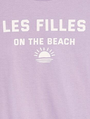 Tee-shirt Fille Justice - Violet - Taille 8 - Manches Courtes - Neuf Avec Étiquettes