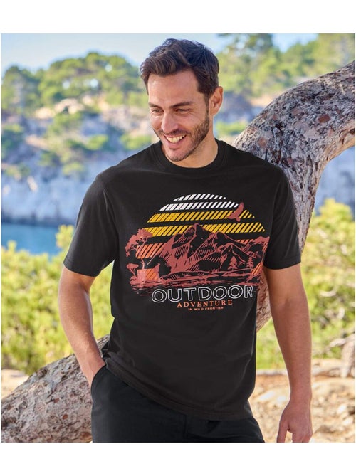 Lot de 2 Tee-Shirts Aventure   - ATLAS FOR MEN - Kiabi