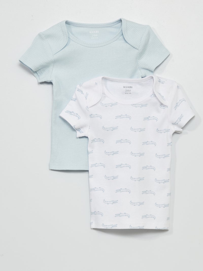 Lot de 2 tee-shirts Blanc - Kiabi