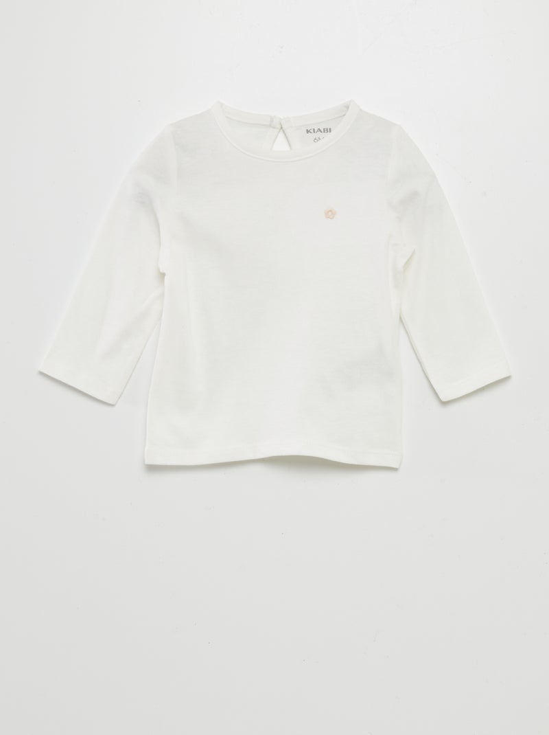 Lot de 2 tee-shirts Blanc/rose - Kiabi