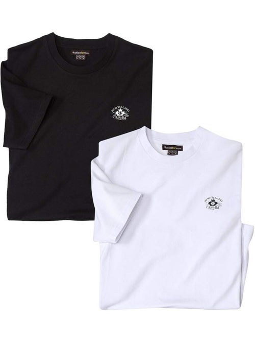 Lot de 2 Tee-Shirts Classic - ATLAS FOR MEN - Kiabi Lot de 2 Tee-Shirts Classic - ATLAS FOR MEN - Kiabi