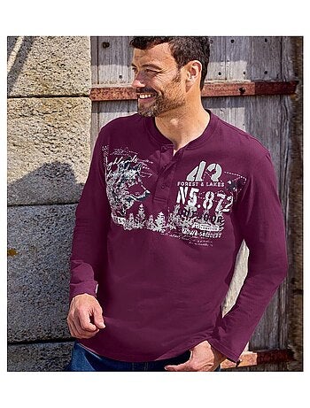 Lot de 2 Tee-Shirts Col Boutonné Loups - ATLAS FOR MEN