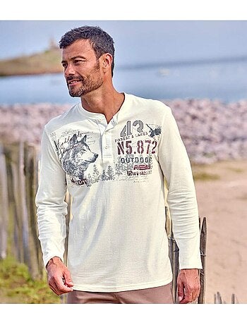 Lot de 2 tee-shirts col tunisien - atlas for men