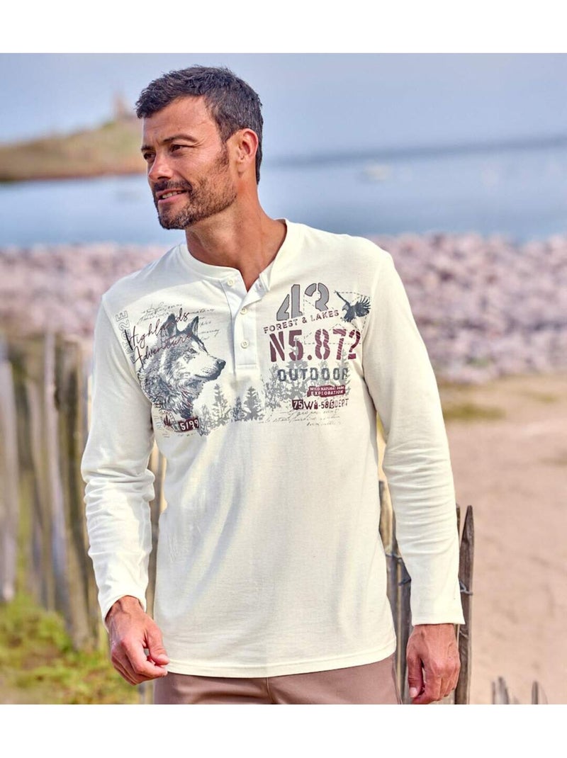 Lot de 2 tee-shirts col boutonné   - atlas for men Blanc Rouge - Kiabi