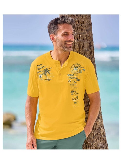 Lot de 2 Tee-shirts Col Boutonné   - ATLAS FOR MEN - Kiabi