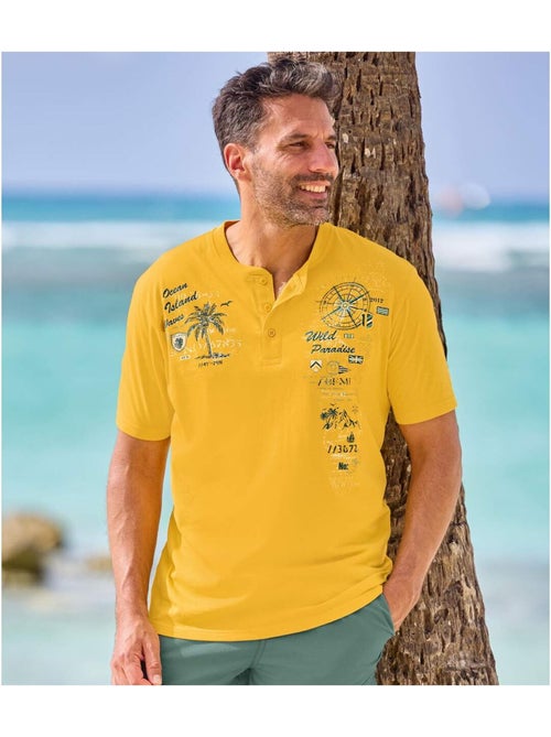 Lot de 2 tee-shirts col boutonné - atlas for men - Kiabi Lot de 2 tee-shirts col boutonné - atlas for men - Kiabi