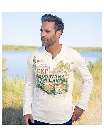 Lot de 2 Tee-shirts Col Boutonné Aventure - ATLAS FOR MEN