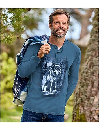 Lot de 2 tee-shirts col tunisien passion outdoor - atlas for men