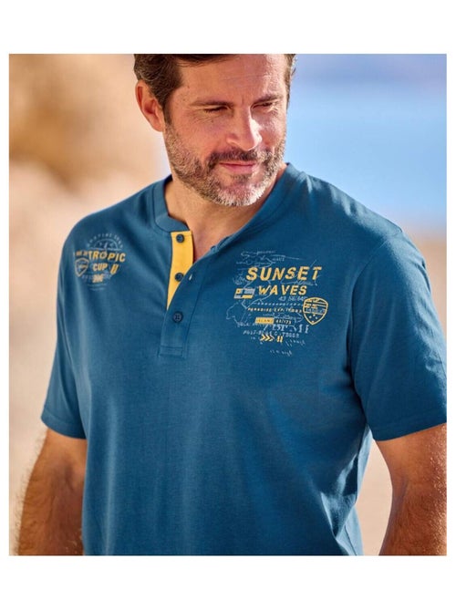 Lot de 2 Tee-Shirts Col Boutonné Tropic Cup   - ATLAS FOR MEN - Kiabi