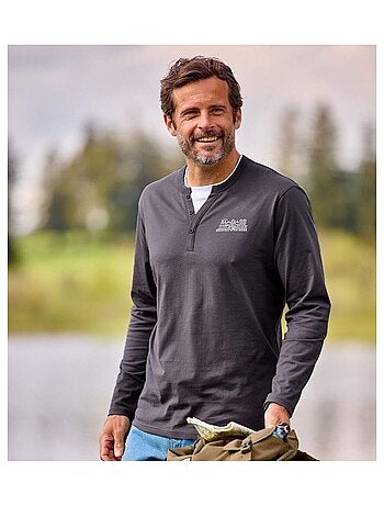 Lot de 2 Tee-Shirts Col Boutonné Loups - ATLAS FOR MEN