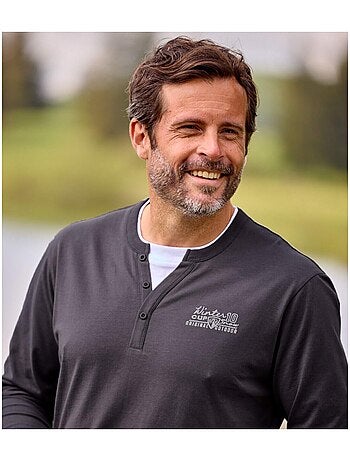 Lot de 2 Tee-Shirts Col Boutonné Loups - ATLAS FOR MEN