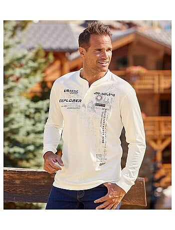 Lot de 2 Tee-Shirts Col Boutonné Loups - ATLAS FOR MEN