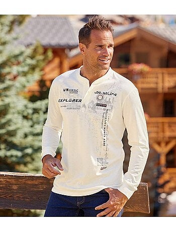 Lot de 2 tee-shirts col tunisien - atlas for men