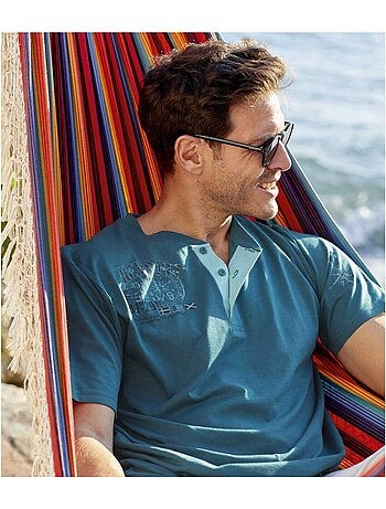 Lot de 2 Tee-Shirts Col Tunisien - ATLAS FOR MEN
