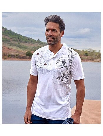 Lot de 2 Tee-Shirts Col Tunisien Arizona Eagle - ATLAS FOR MEN