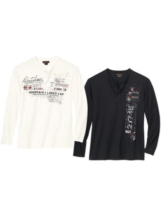 Lot de 2 Tee-Shirts Col Tunisien Explorer   - ATLAS FOR MEN
