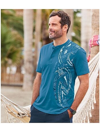 Lot de 2 Tee-Shirts Col Tunisien Maori - ATLAS FOR MEN