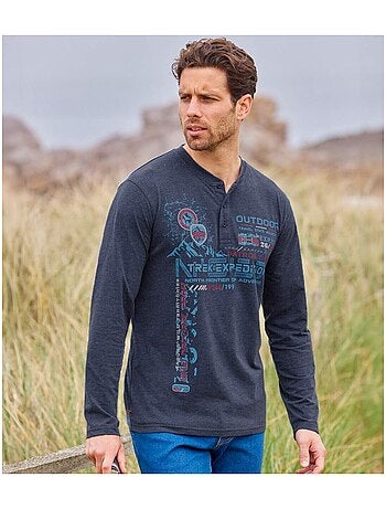 Lot de 2 Tee-Shirts Col Boutonné Loups - ATLAS FOR MEN