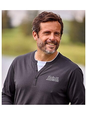 Lot de 2 Tee-Shirts Col Boutonné Loups - ATLAS FOR MEN