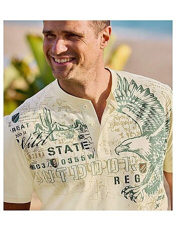 Lot de 2 Tee-Shirts Col Tunisien USA - ATLAS FOR MEN