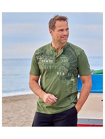 Lot de 2 Tee-Shirts Col Tunisien USA - ATLAS FOR MEN