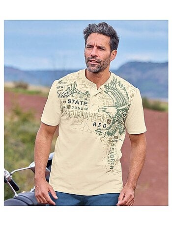 Lot de 2 Tee-Shirts Col Tunisien USA - ATLAS FOR MEN