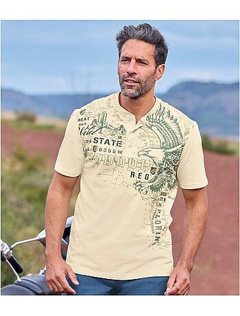 Lot de 2 tee-shirts col tunisien usa - atlas for men