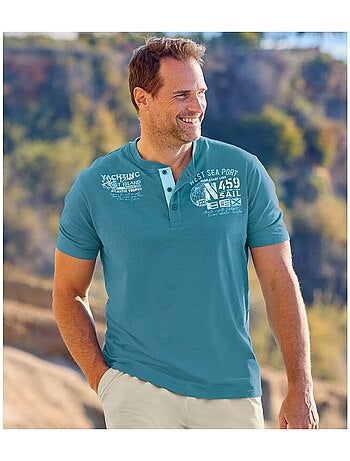 Lot de 2 Tee-Shirts Col Tunisiens Calvi - ATLAS FOR MEN