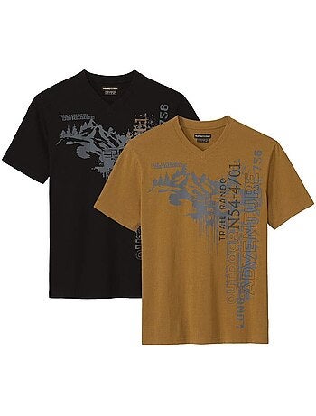 Lot de 2 tee-shirts col v - atlas for men