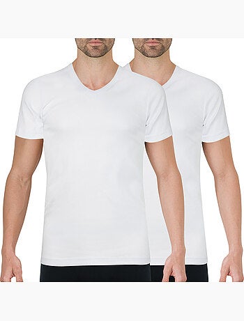 Lot de 2 tee-shirts col V homme Coton Bio Athena