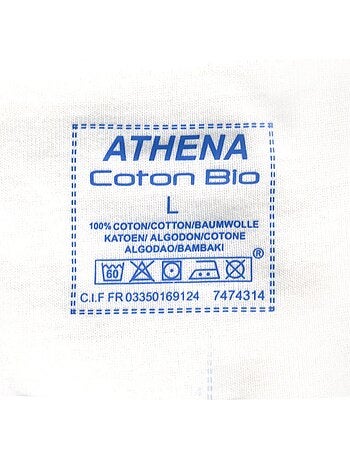 Lot de 2 tee-shirts col V homme Coton Bio Athena