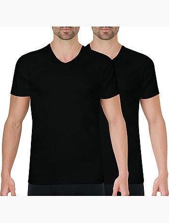 Lot de 2 tee-shirts col V homme Coton Bio Athena