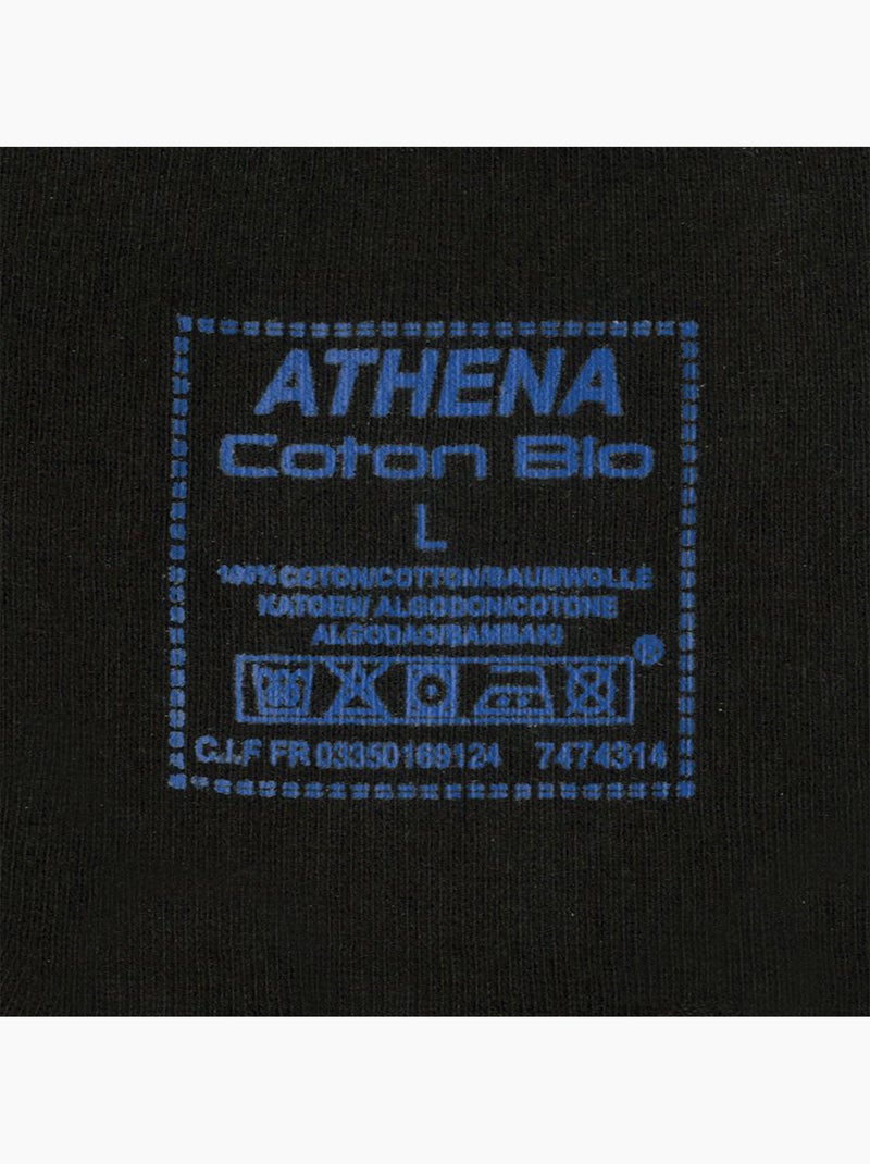 Lot de 2 Tee shirts col V homme Coton Bio Athena Noir Noir - Kiabi